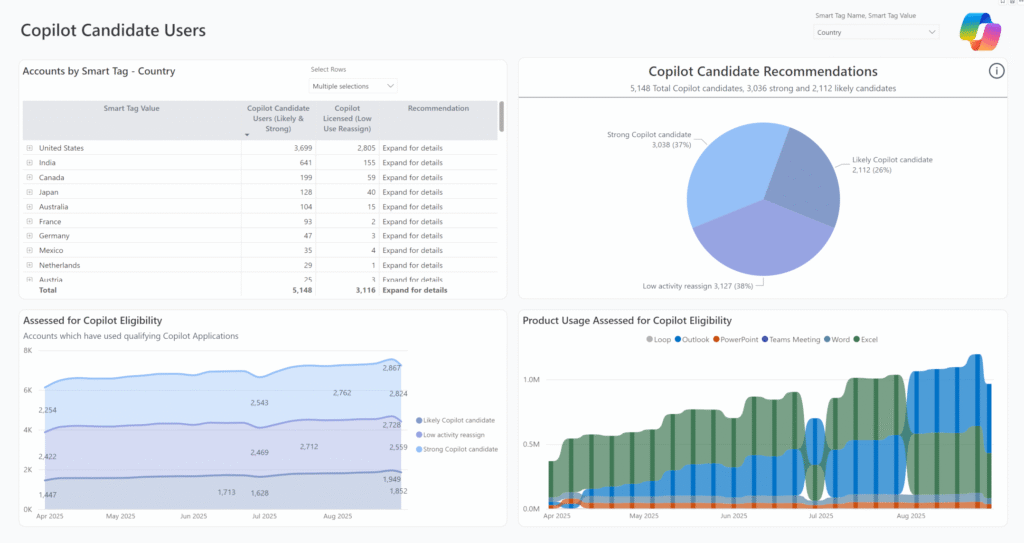 Surveil Copilot Candidate Users dashboard