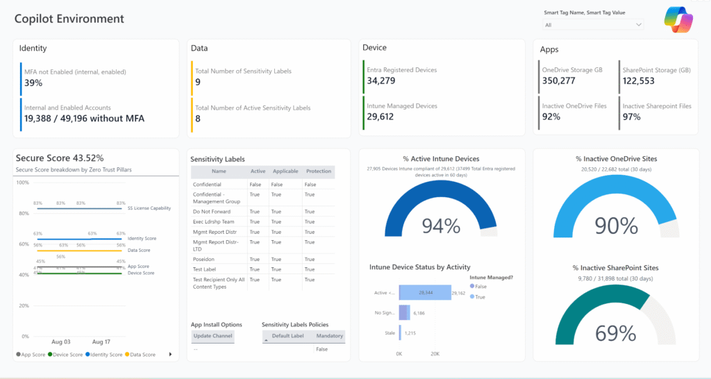 Surveil Copilot Environment dashboard