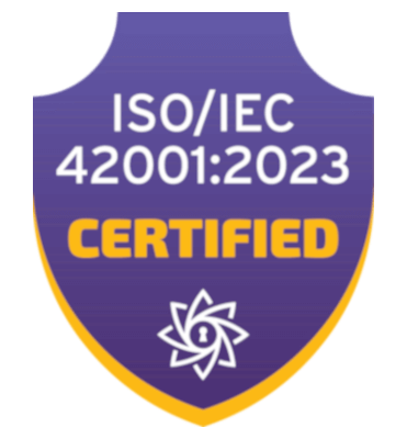 ISO 42001 certification badge